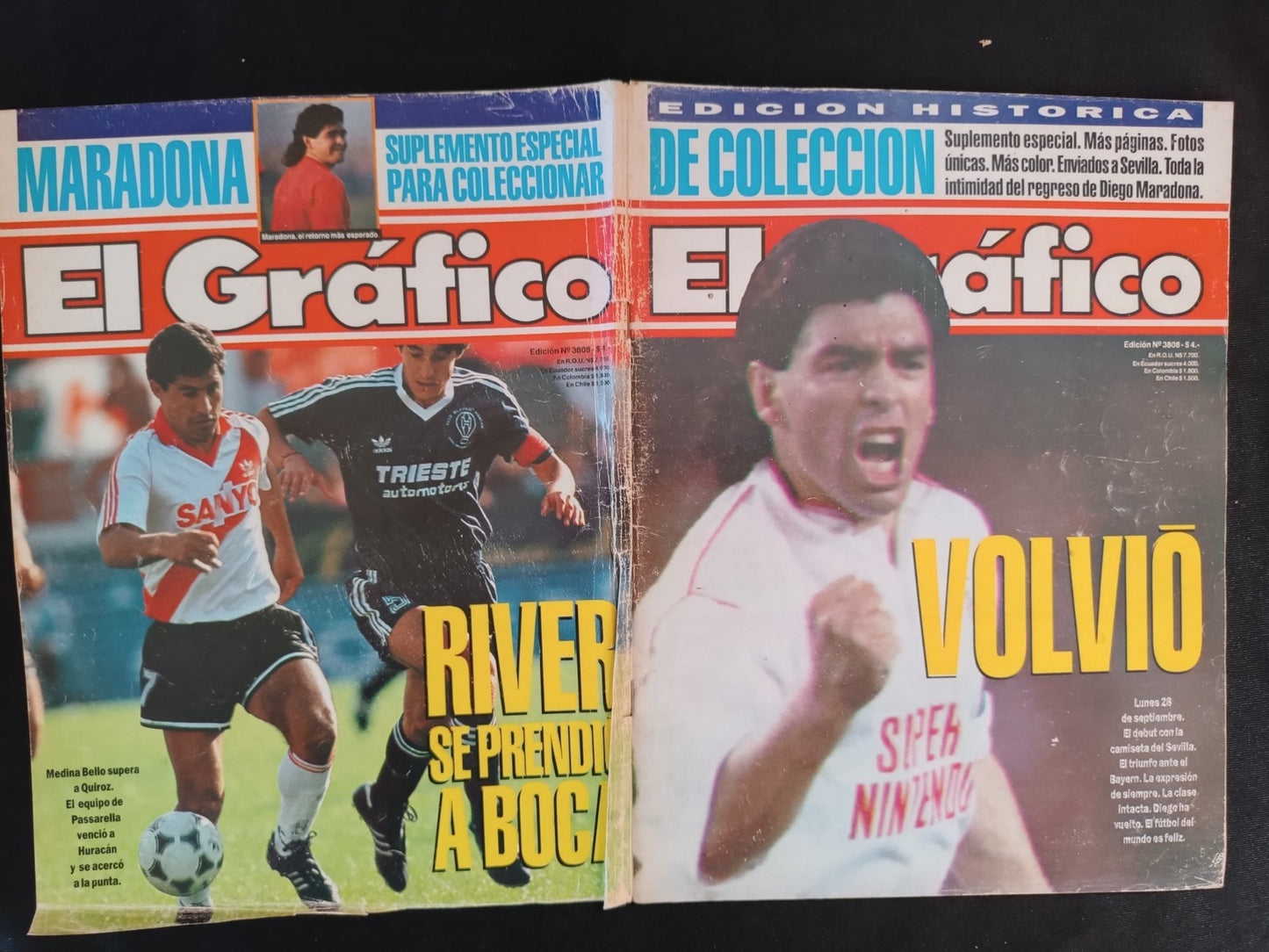 52 riviste annata 1992 El Grafico Boca Junior, River Plate, Maradona