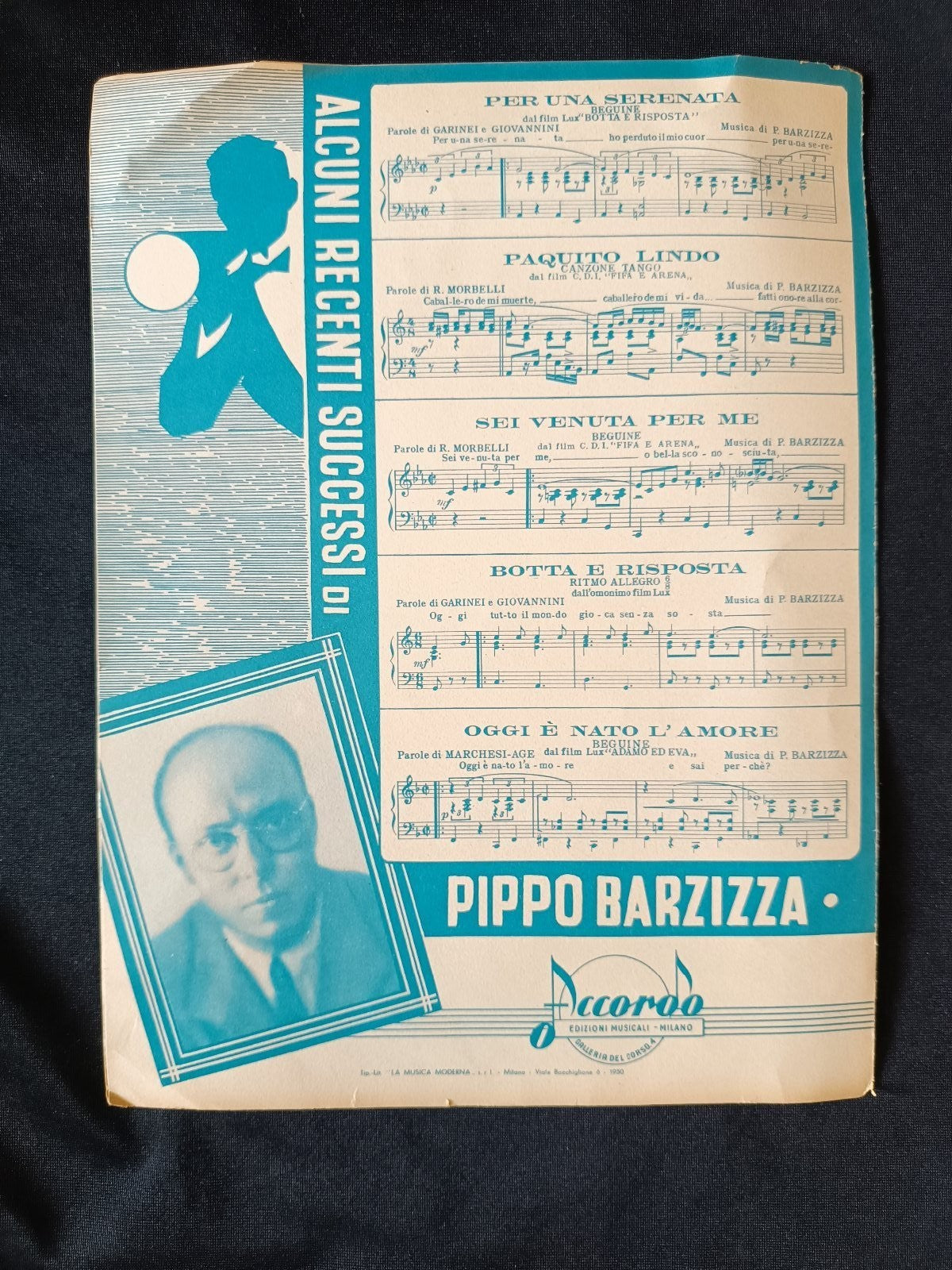 disco spartito L'inafferrabile 12 pruduzione ICS