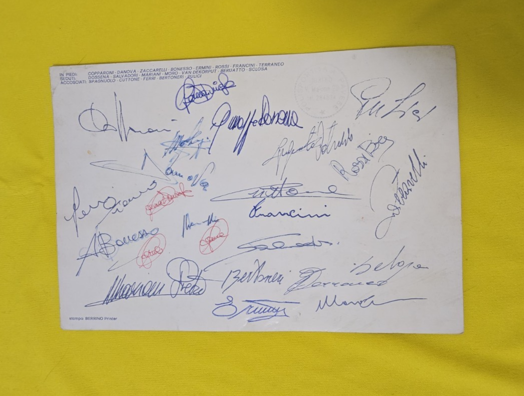 Foto ufficiale Torino calcio Barbero 1981-82 autografi originali della squadra