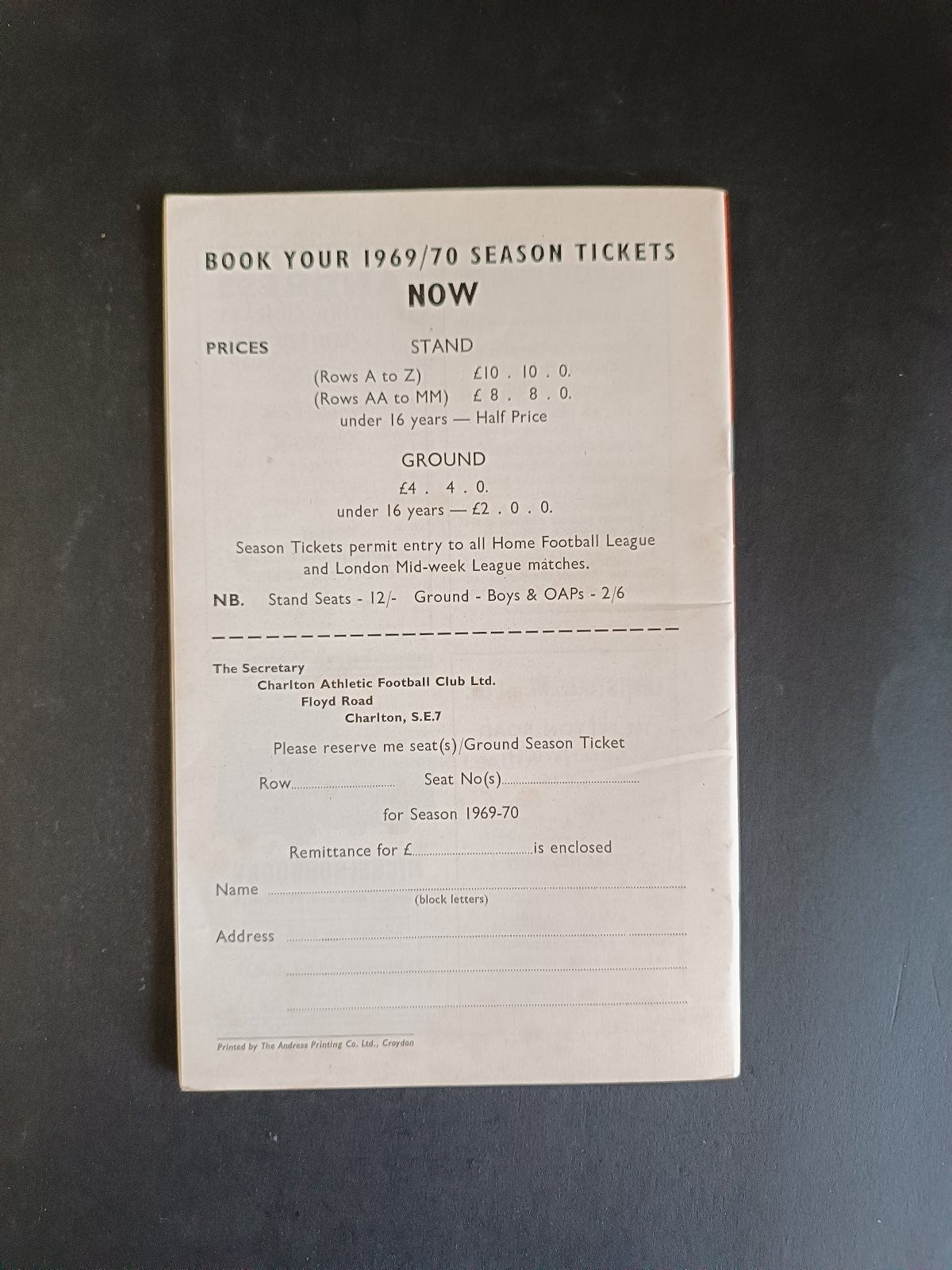 programma calcio Charlton Athletic vs Blackburn Rovers