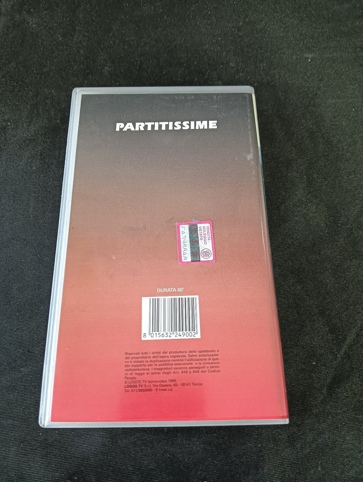VHS FINALE CHAMPIONS LEAGUE 1993-1994 MILAN-BARCELLONA 4-0 Logos Tv