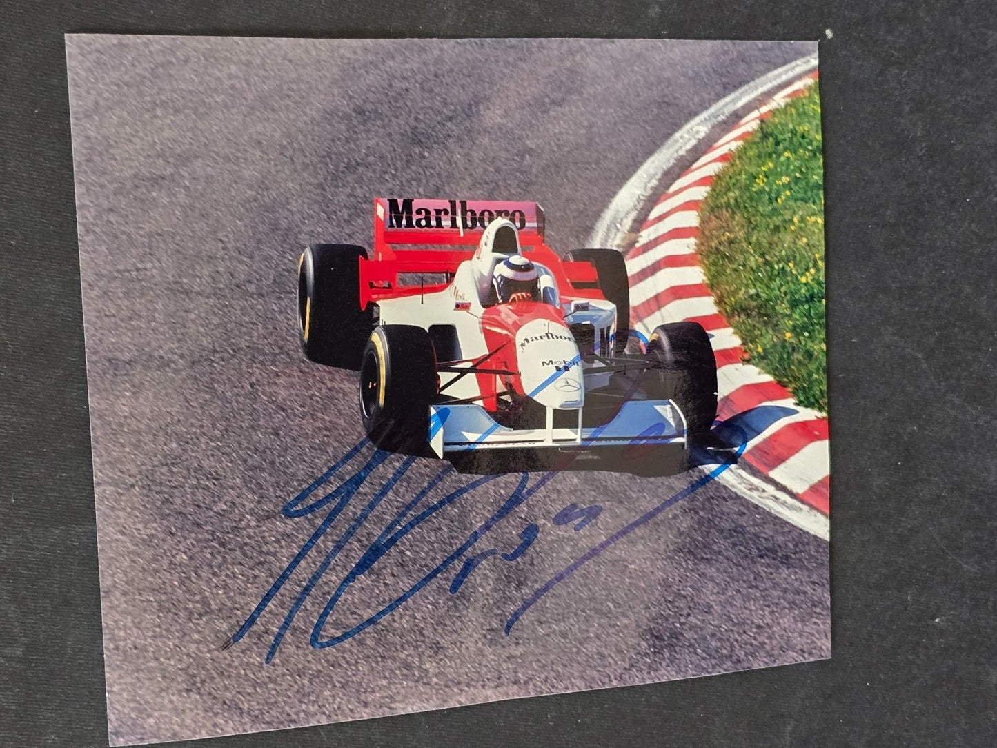 Autografo autograph originale su foto ufficiale Alain Prost automobilismo