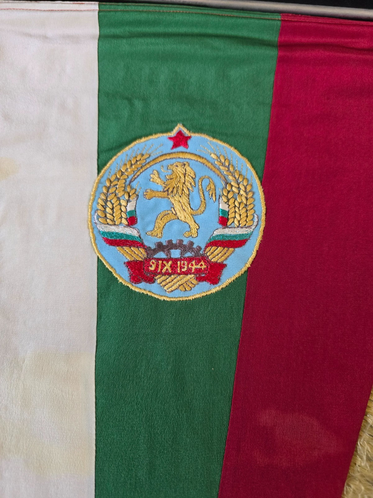 Gagliardetto Pennant RICAMATO NAZIONALE DI BASKET BULGARIA 1956 originale