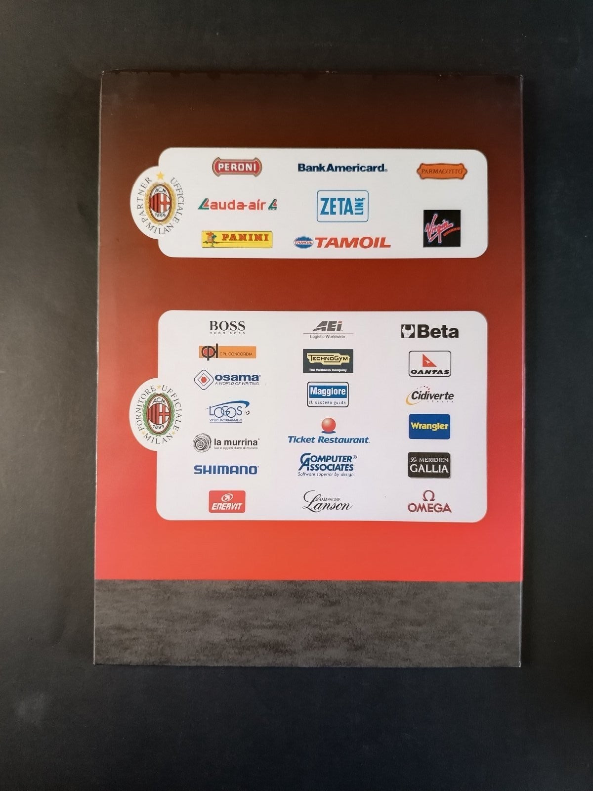 A.C. Milan cartellina Adidas Opel Tele + Universo Milan