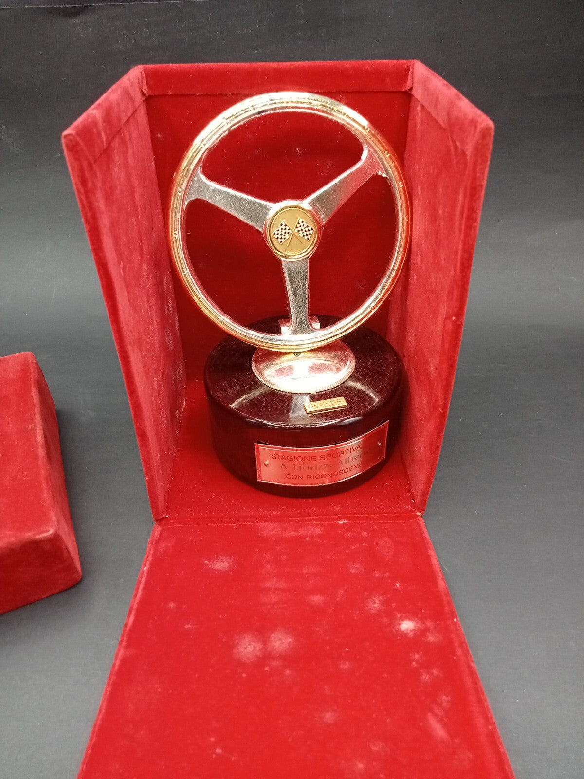 Trofeo Coppa con cofanetto Stagione Sportiva 1992 Librizzi Alberto volante d'oro