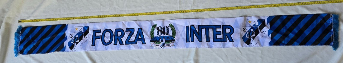 INTERNAZIONALE FC sciarpa celebrativa 80� 1908/1988 con volti dei giocatori (M)