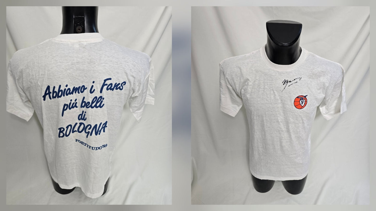 Tshirt in cotone Fans Fortitudo Bologna autografata da..... Basket Pallacanestro