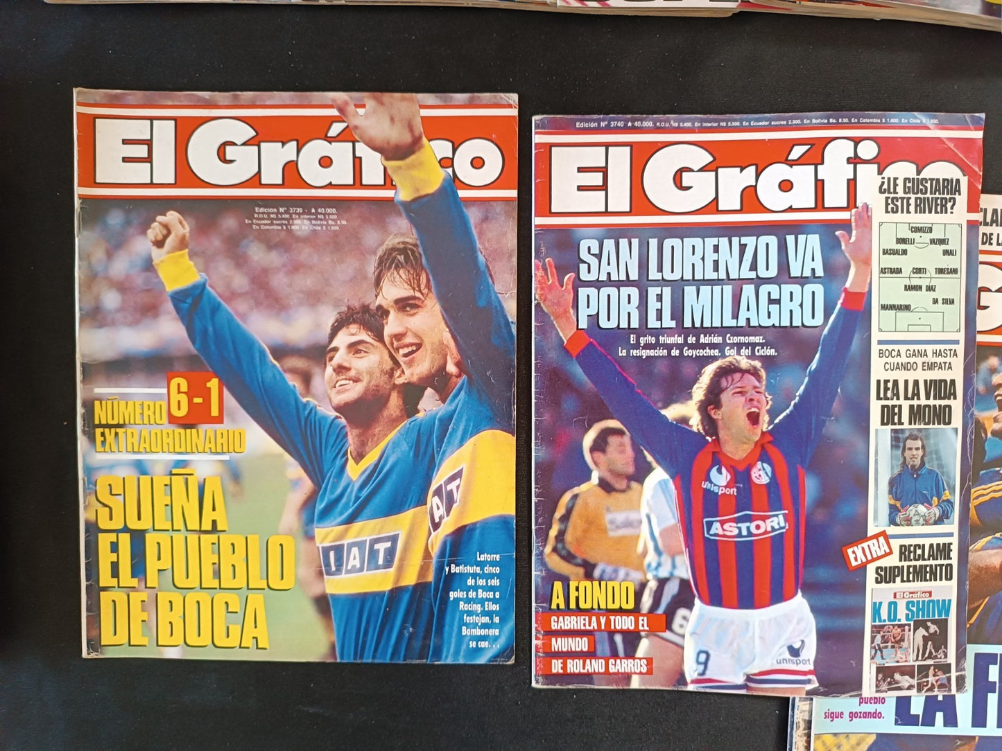 53 riviste annata 1991 El Grafico Ayrton Senna, Batistuta, Carl Lewis