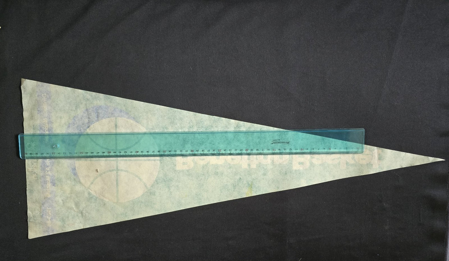 Gagliardetto Pennant Benetton basket Treviso 1983-84t FIP originale oltre 60cm