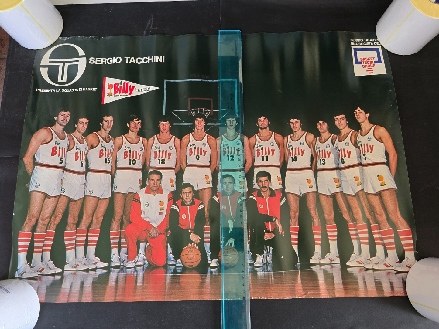 BILLY Olimpia Milano Basket anni 80 poster sponsor SERGIO TACCHINI