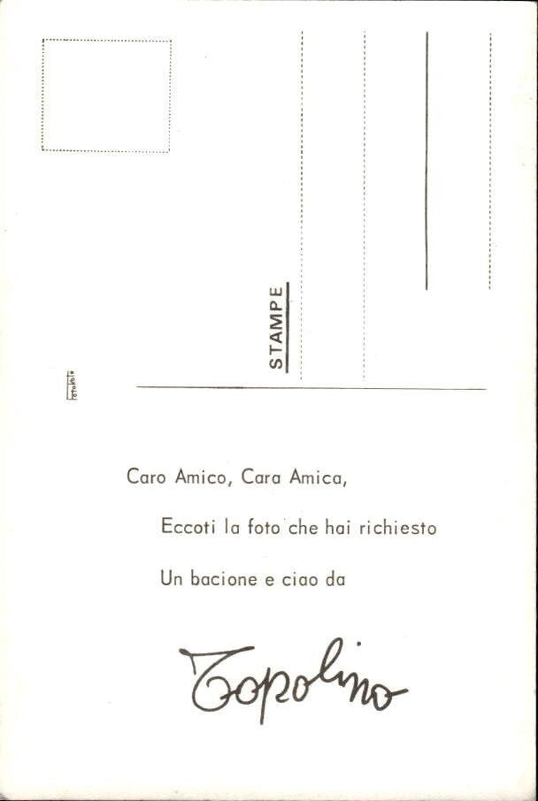 Cartolina Formula 1 Niki Lauda con autografo stampato per Topolino