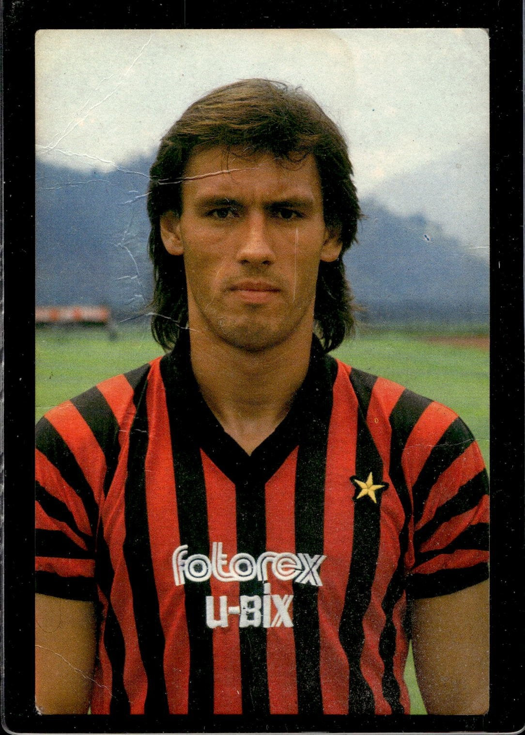 cartolina postcard calcio Milan Mark Hateley 1982 con Autografo