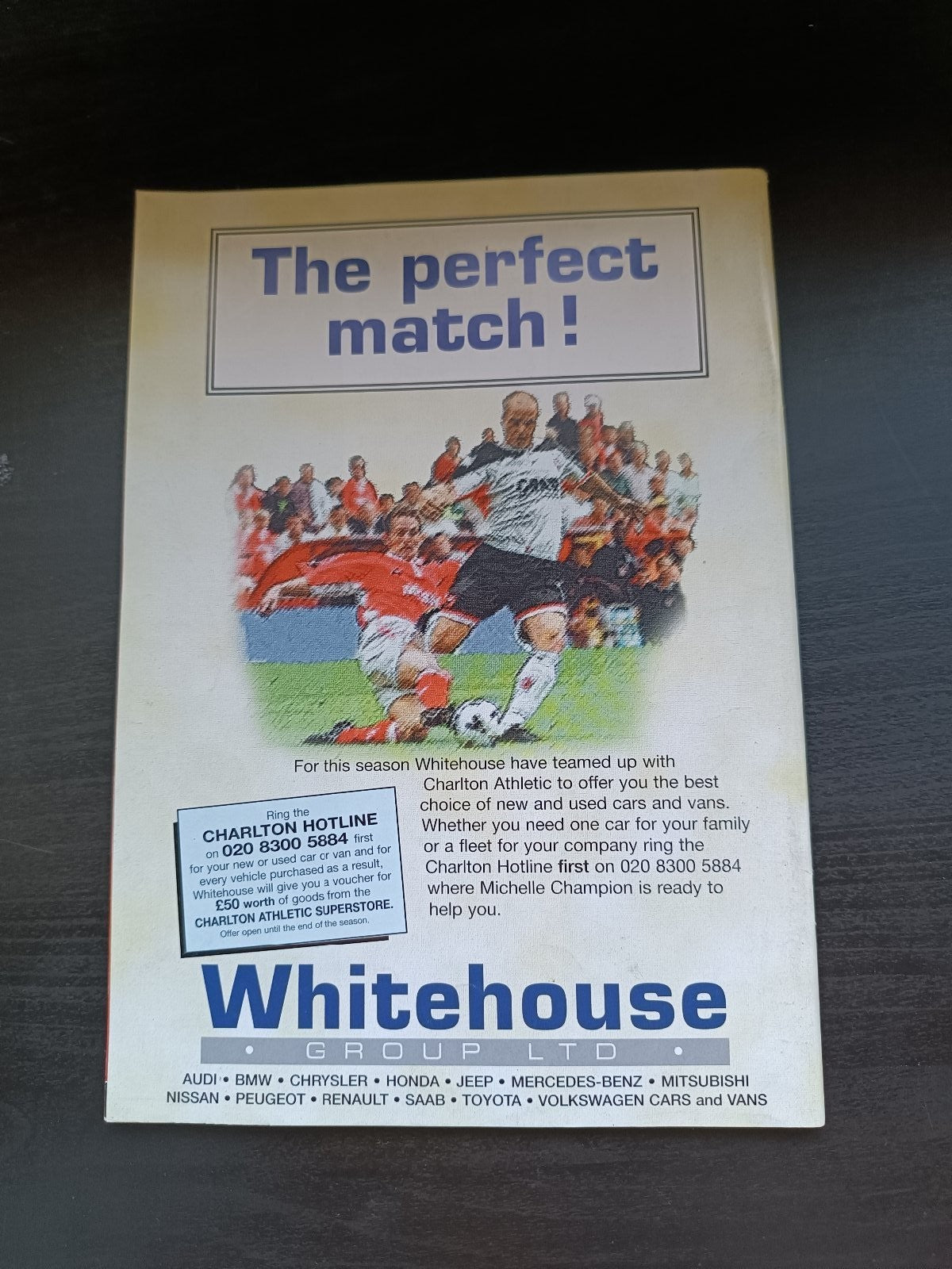 programma calcio Charlton Athetlic V Sheffield United 26th 2000