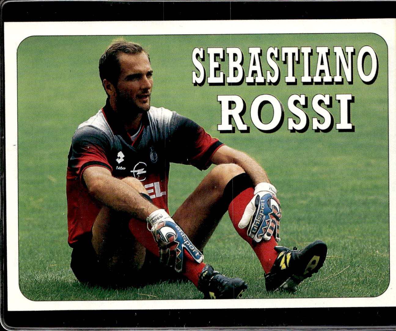 cartolina postcard Calcio Milan Sebastiano Rossi