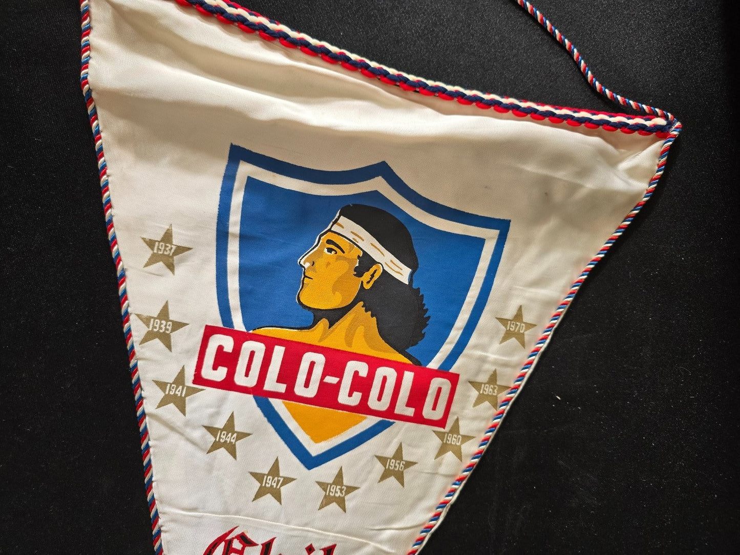 old Gagliardetto pennant banderin Colo-Colo Chile