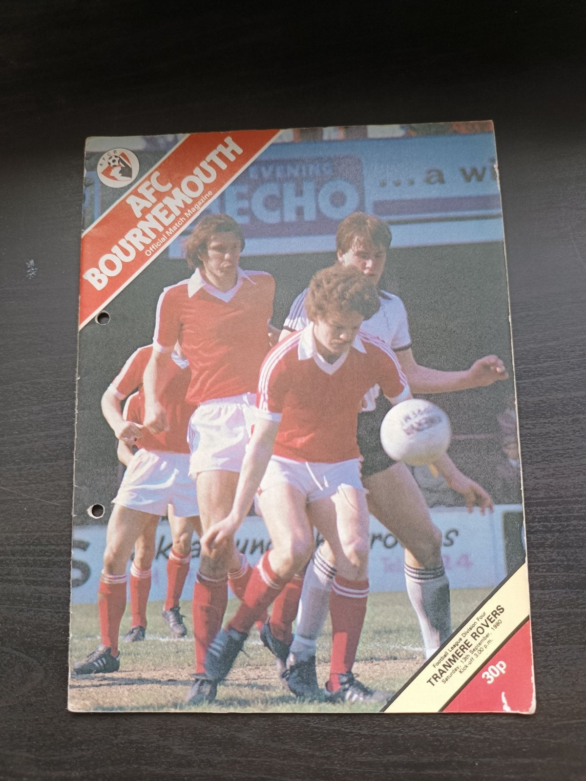 programma calcio AFC Bournemouth V Tranmere Rovers 13th 1980
