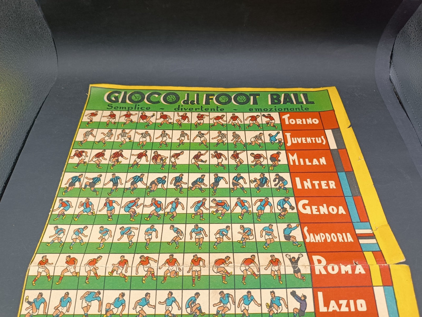 Tabellone con istruzioni Gioco del Football Edizioni RNT