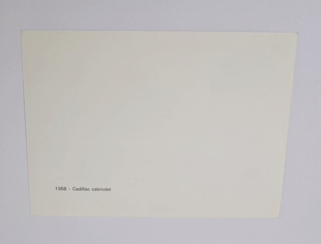 FOTO originale 1958 Cadillac Cabriolet PININFARINA 177x127 mm fronte