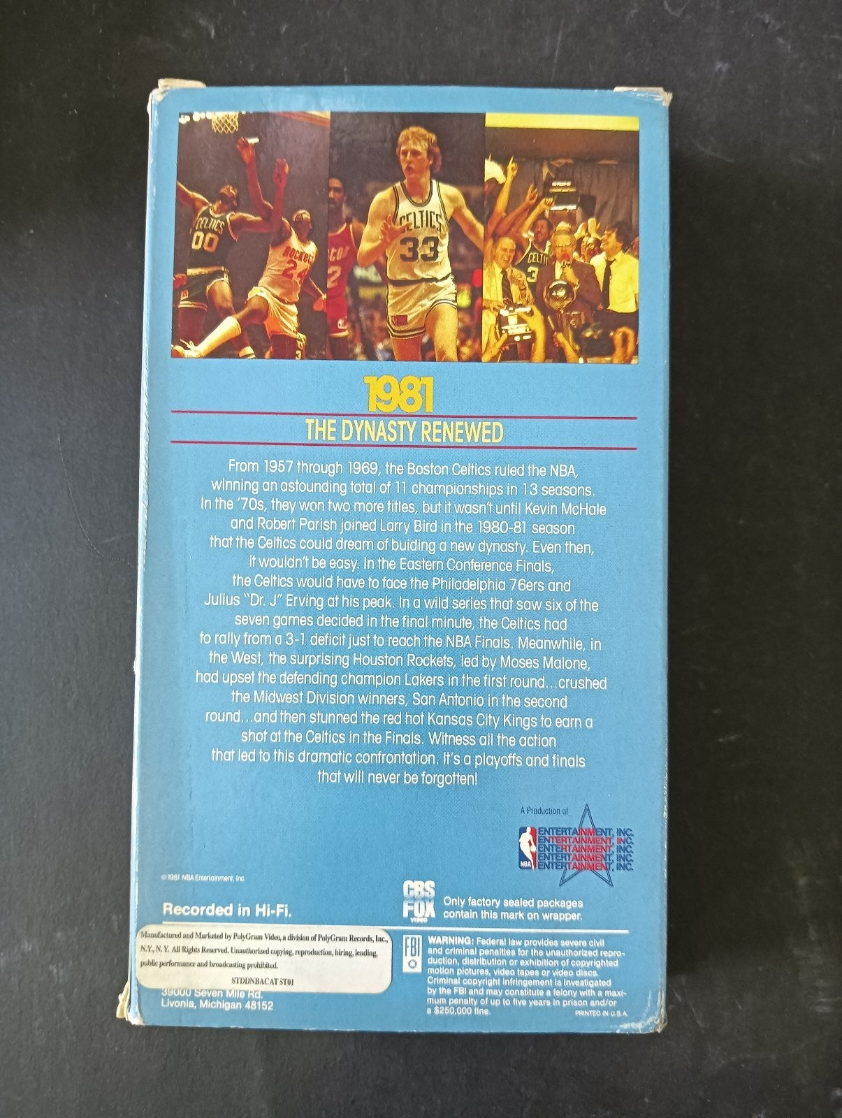VHS 1981 NBA PLAYOFFS AND FINALS