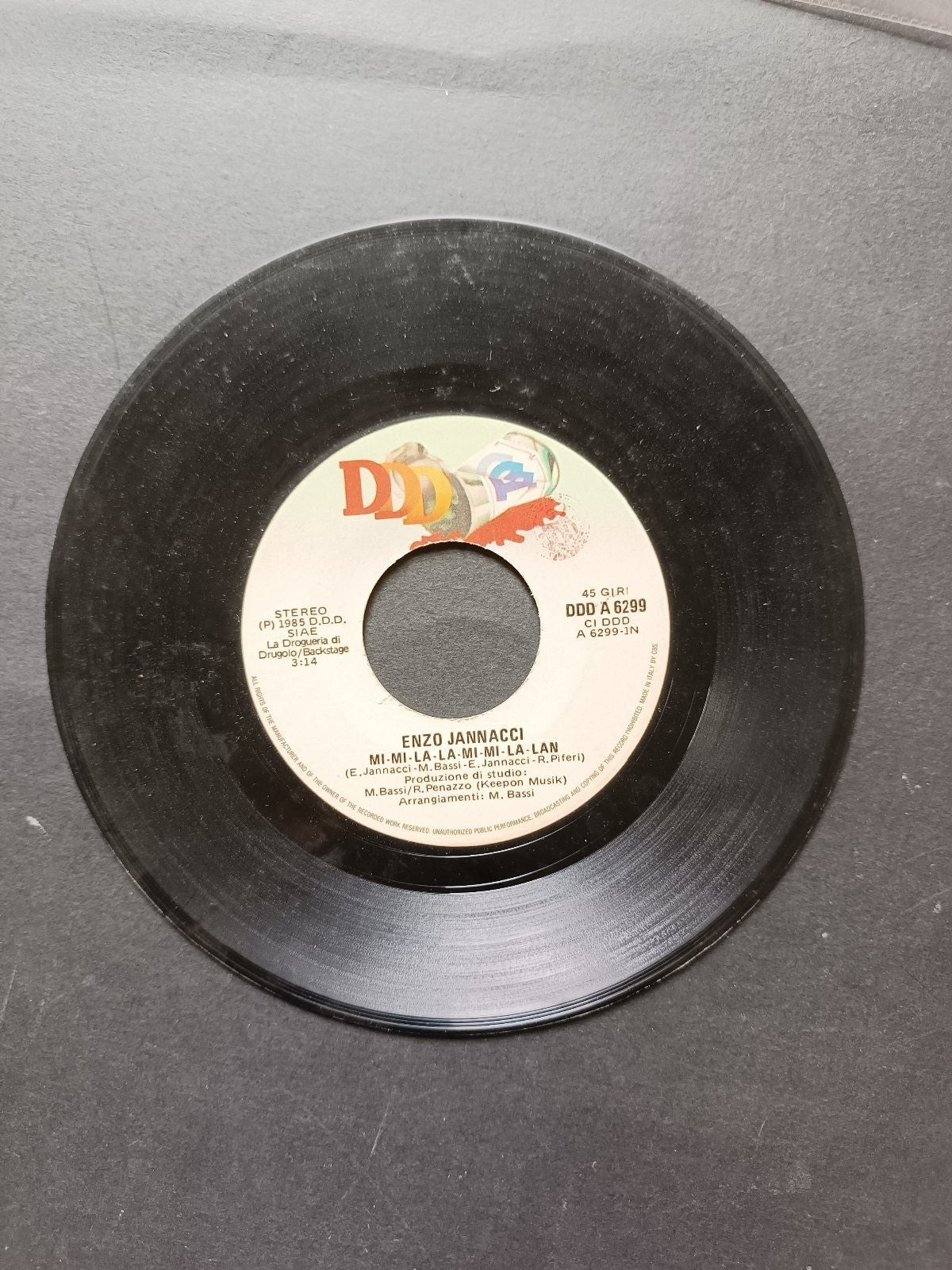 Vinile 45 giri ENZO JANNACCI Mi-Mi-La-La-Mi-Mi-La-Lan