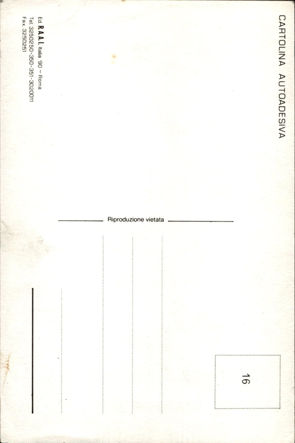 cartolina calciatori Forza Azzurri Italia 90 - 1