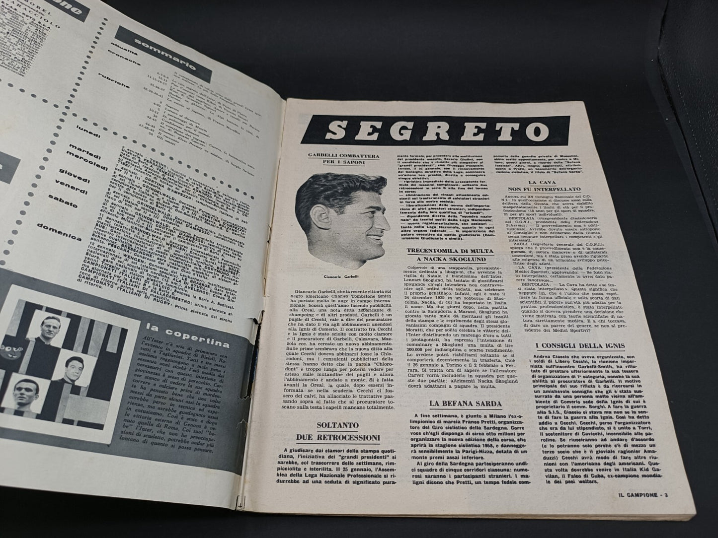 Annata completa rivista sportiva Il Campione 1958 1/55