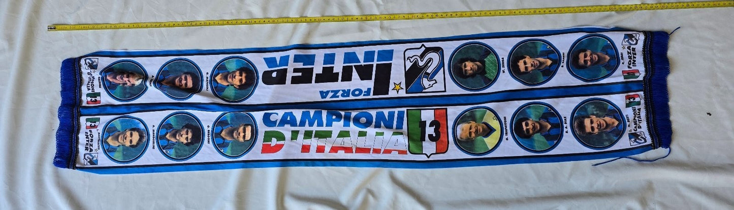 Sciarpa Scarf INTERNAZIONALE FC 88/89 Campioni d'ITALIA con volti giocatori (D)