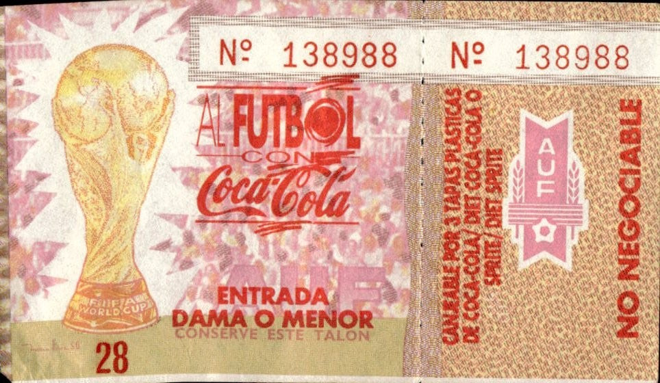 biglietto stadio AL FUTBOL CON COCA COLA N 138988
