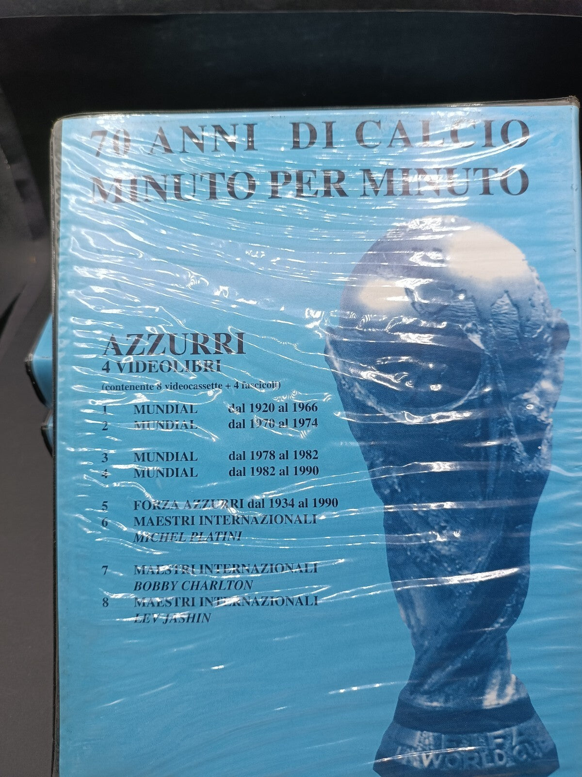 Serie completa videolibri VHS + fascicoli Azzurri Mondiali di calcio