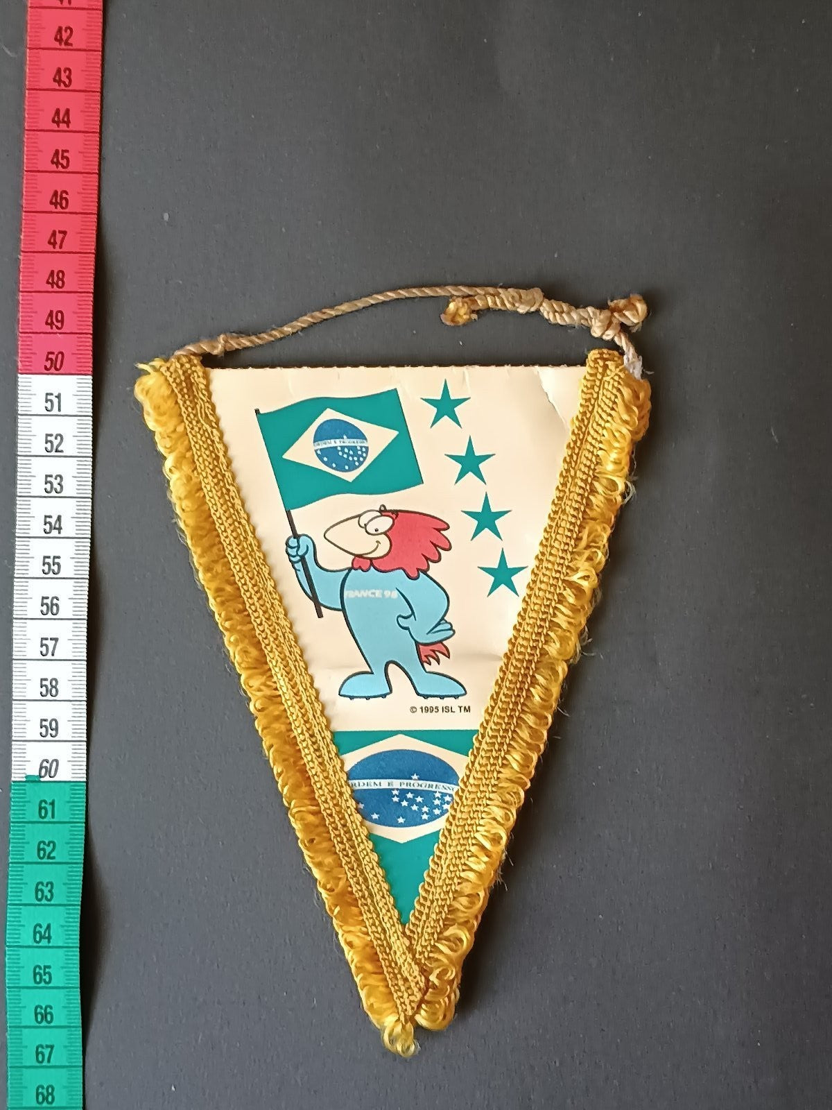 gagliardetto Pennant calcio Brasil France 98