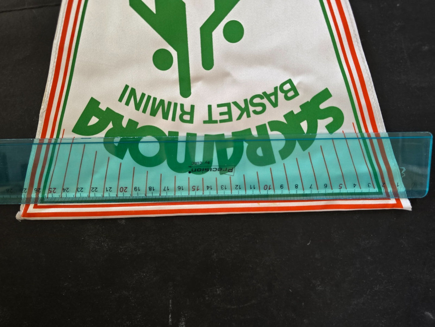 Gagliardetto Pennant SACRAMORA Basket Rimini autografi originali anni 80