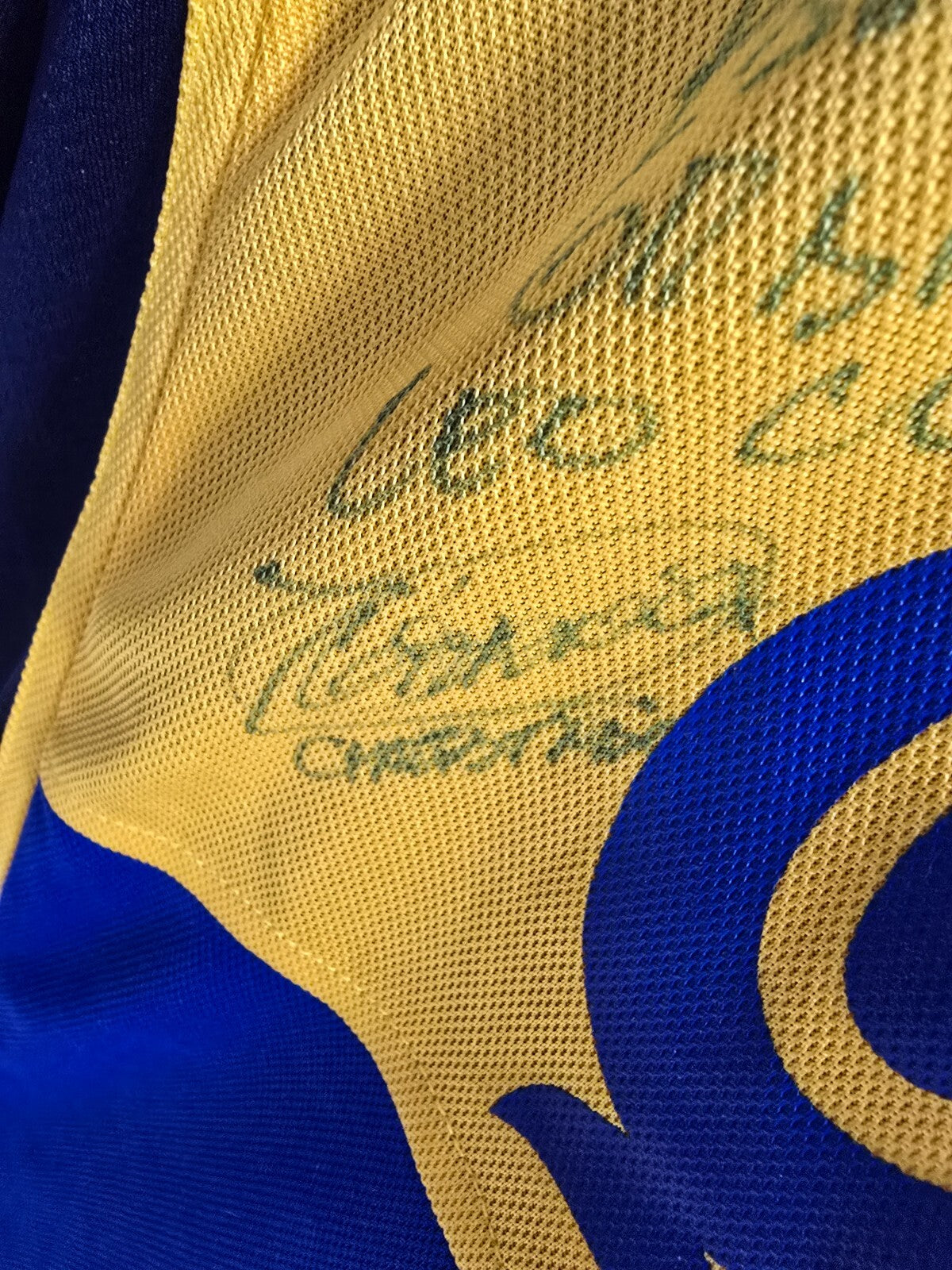 maglia Nike HOME BOCA JUNIORS 2001/2002 nr 21 Gimenez tg L autografata