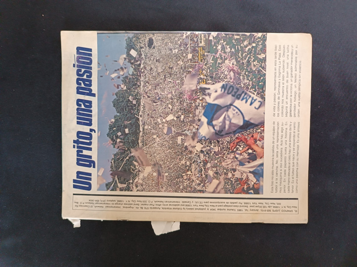 53 riviste annata 1985 El Grafico Maradona, Hagler, Passerella