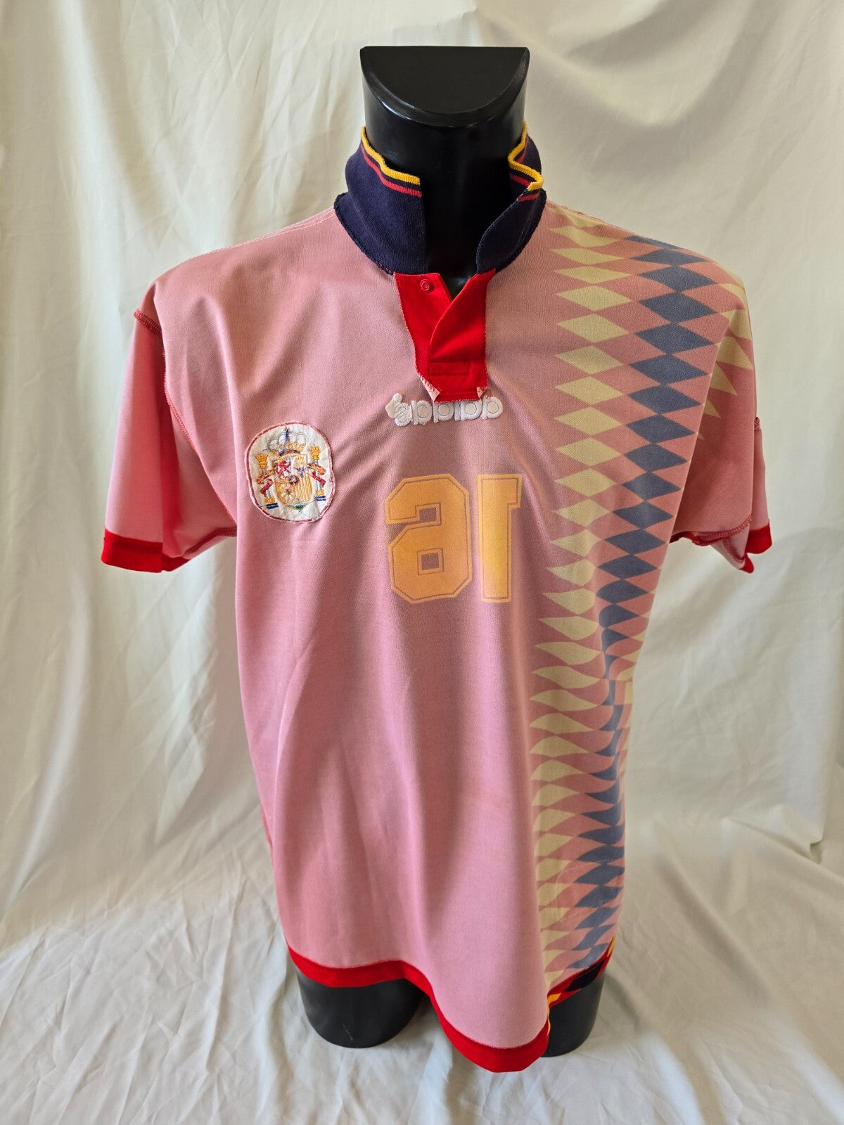 Maglia calcio ufficiale home Nazionale Spagna Adidas tg L Match Worn