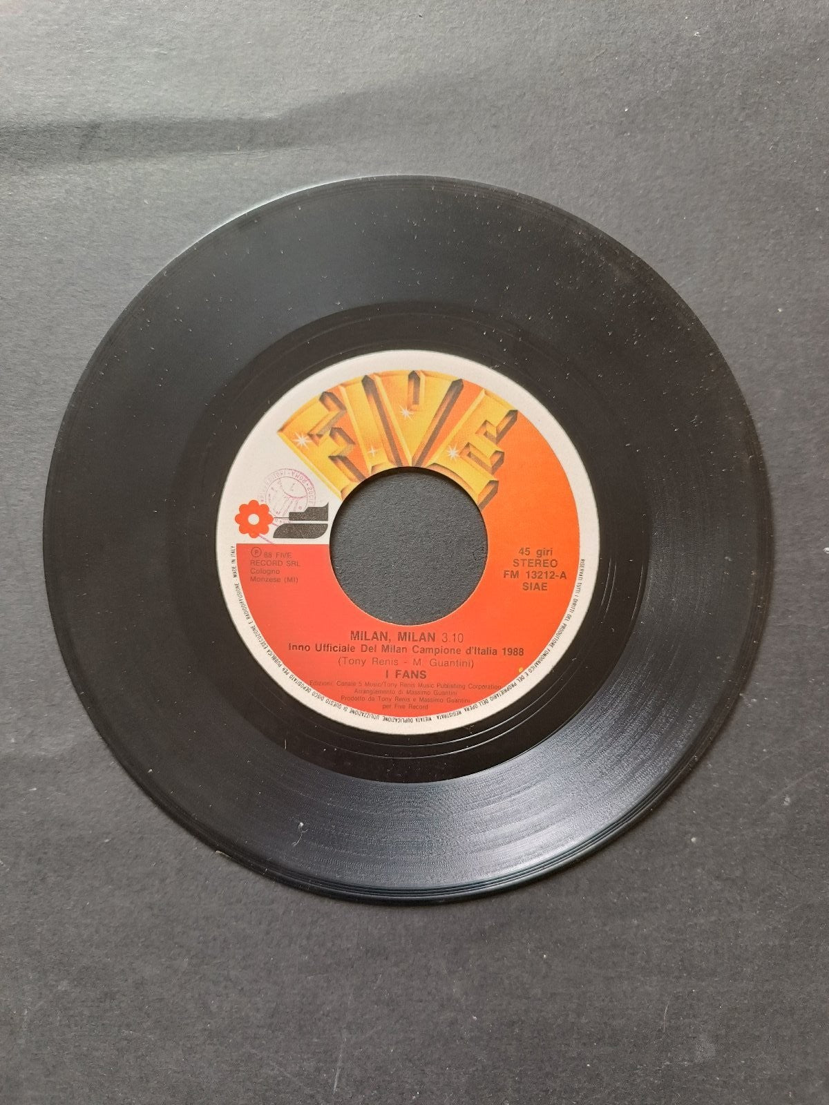Vinile 45 giri Inno Ufficiale Del Milan Campione d'Italia