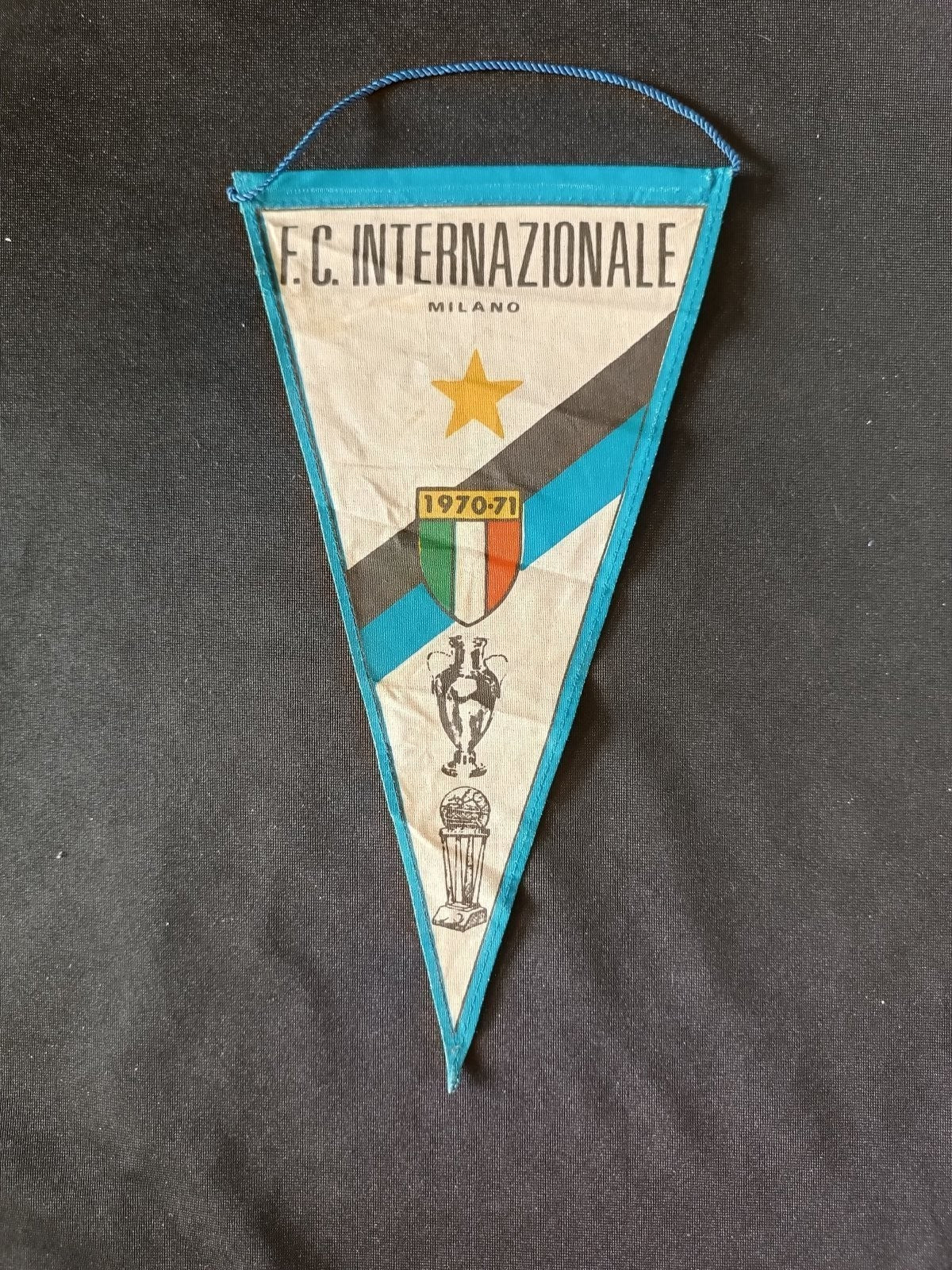 Gagliardetto Pennant F.C. Internazionale Inter Milano Italia Vintage