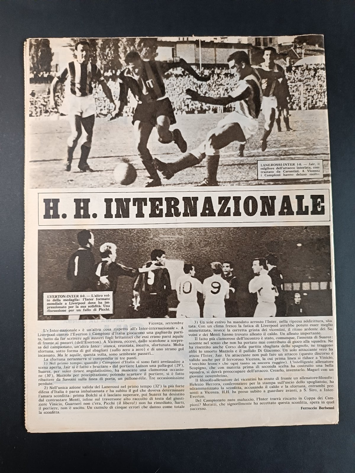 Rivista IL CALCIO e il CICLISMO ILLUSTRATO n 39 anno 1963 Roma/Sampdoria