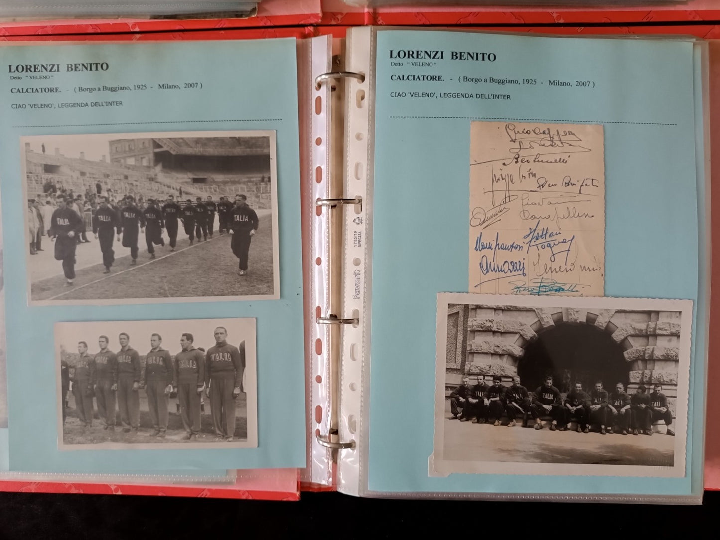Collezione 314 foto orginali Lorenzi Benito Inter