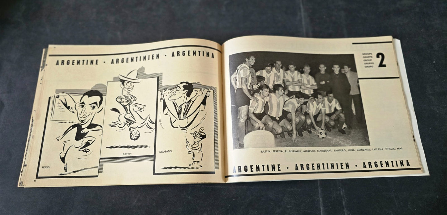 Programma Campionati del Mondo di Calcio 1966 multilingue Top Player & Rookie