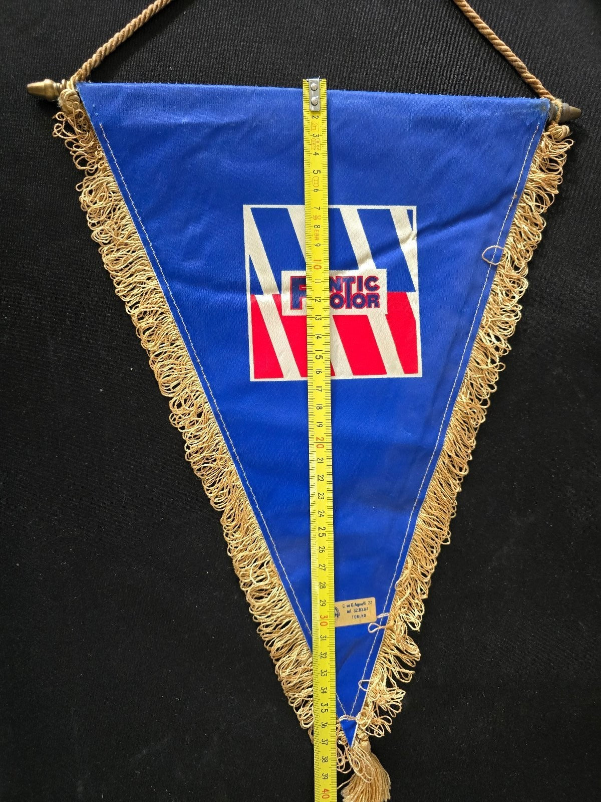 Gagliardetto pennant CALCIO COMO anni 80 retro sponsor Fantic Motor