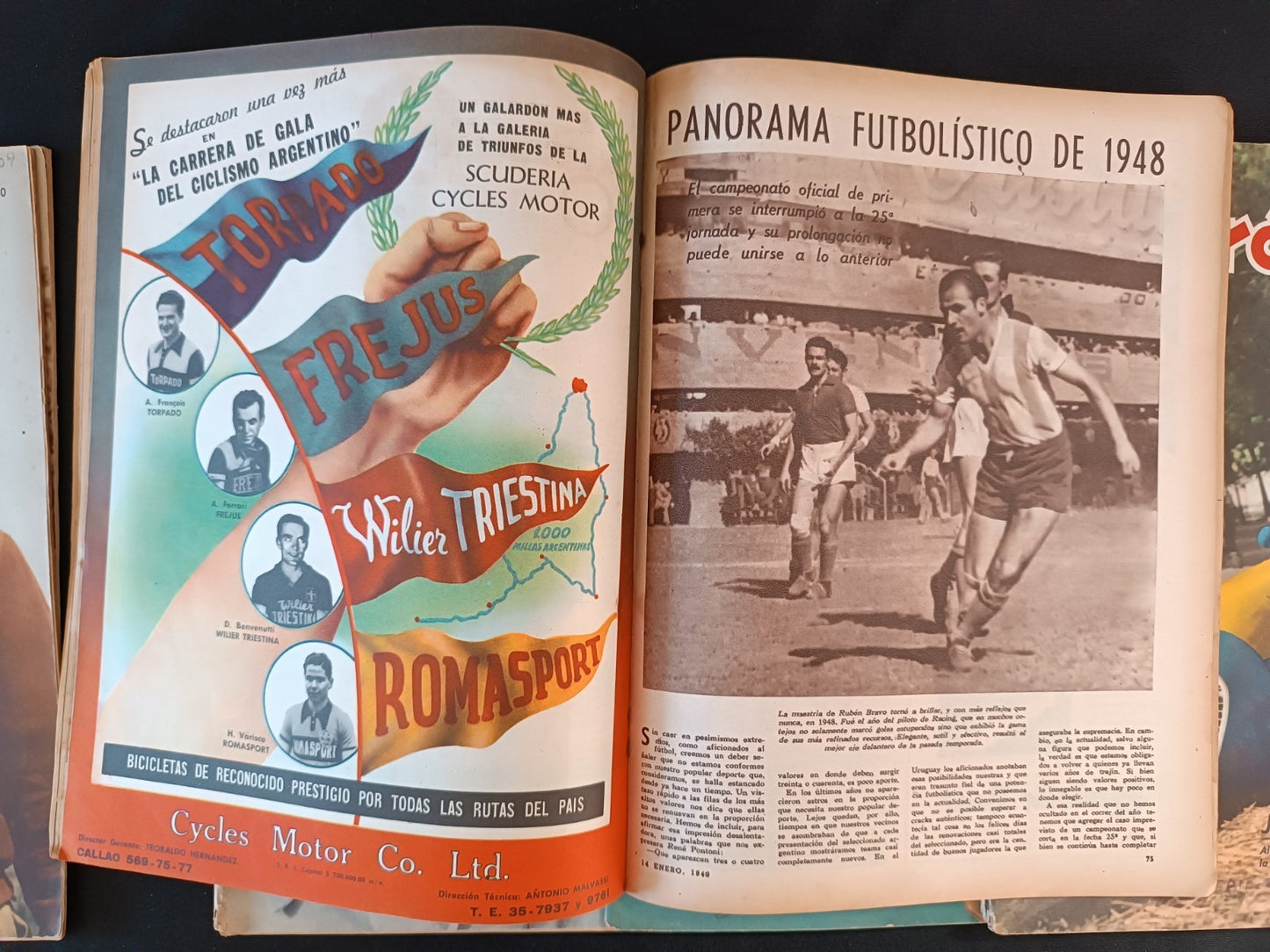 24 riviste annata 1949 El Grafico Fangio, Olimpiadi, Zelaya