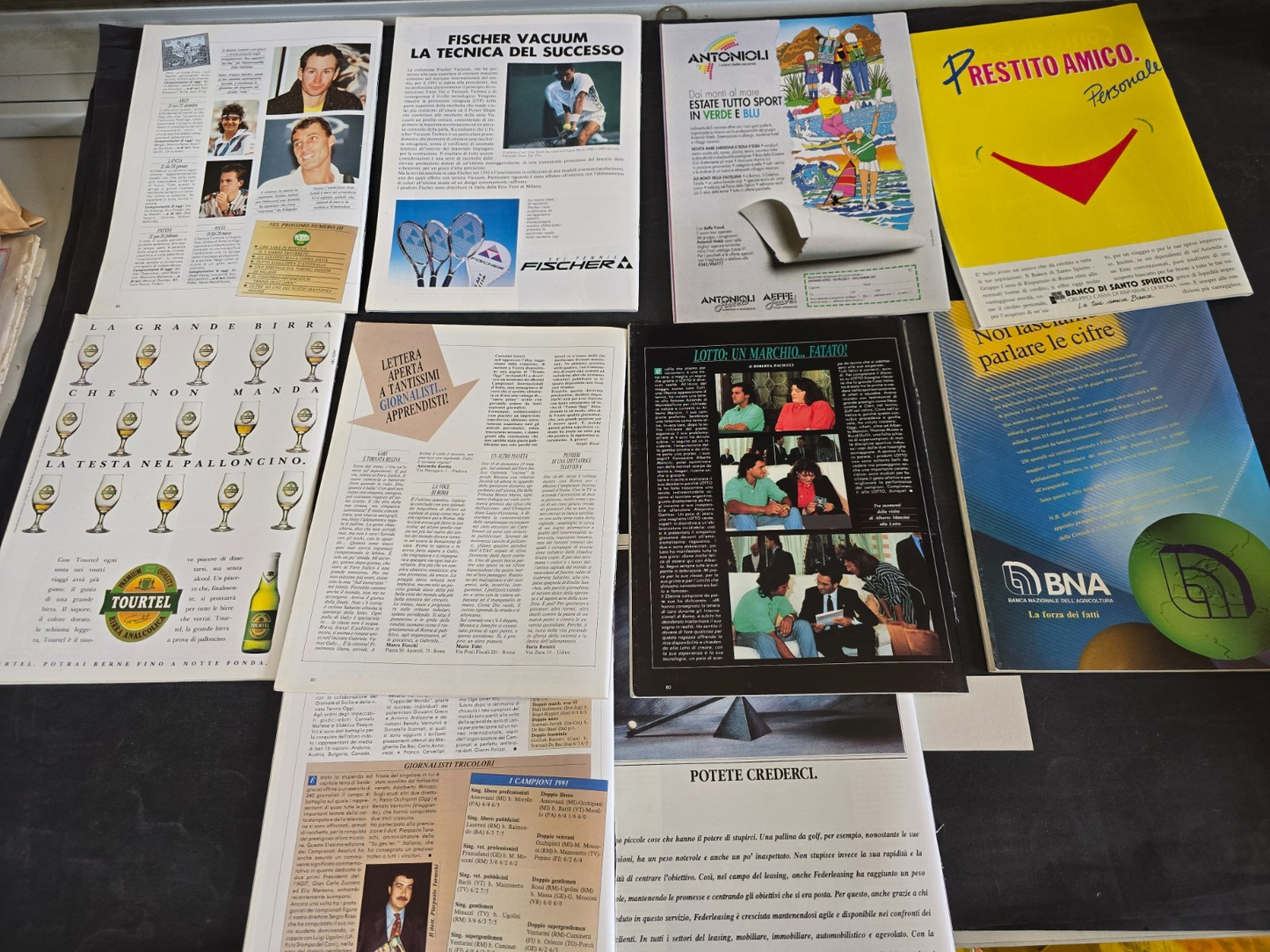 Riviste Tennis OGGI annata completa 1991 senza gadget o poster 10 numeri