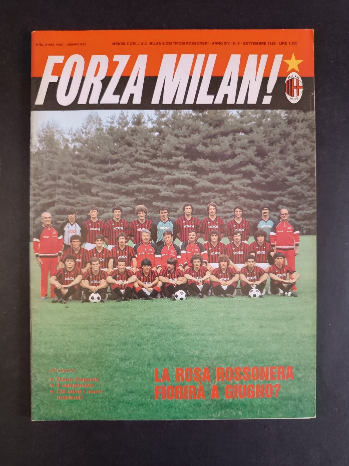 rivista FORZA MILAN - Milan Clubs - anno 1982 n 9