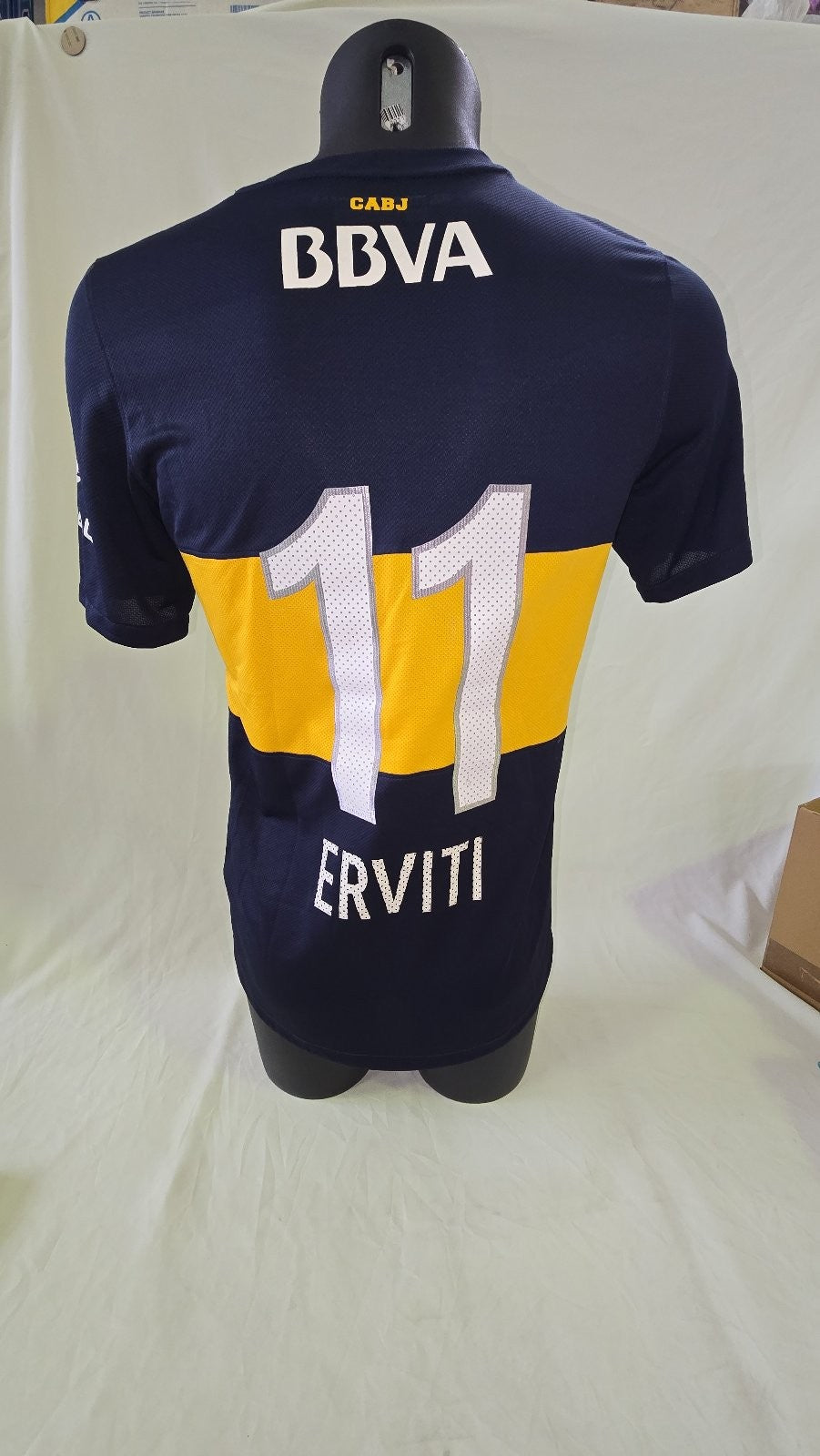 Maglia Camiseta Calcio nike boca Juniors copa 11 ERVITi home tg M 6 Match Worn