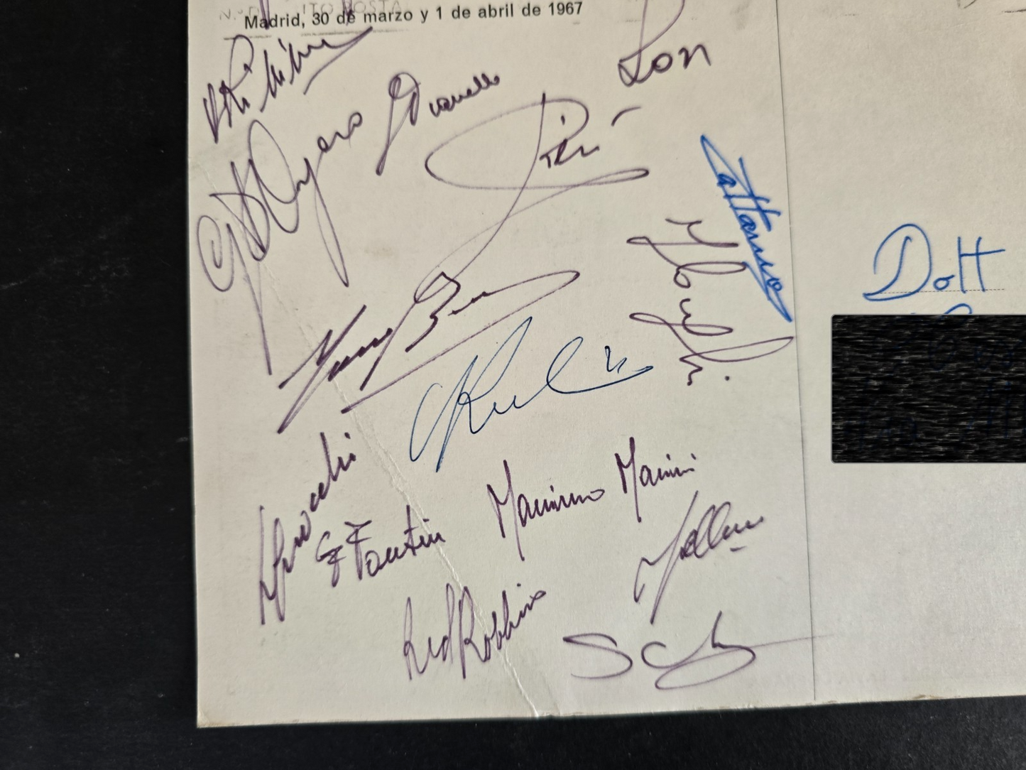 SIMMENTHAL Olimpia Milano Basket cartolina viaggiata autografata Coppa Campioni