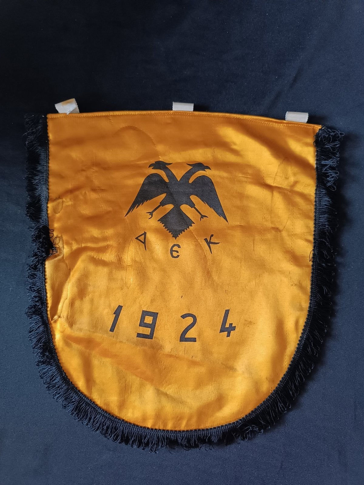 Gagliardetto Pennant AEK Atene Grecia Calcio 1924 Vintage