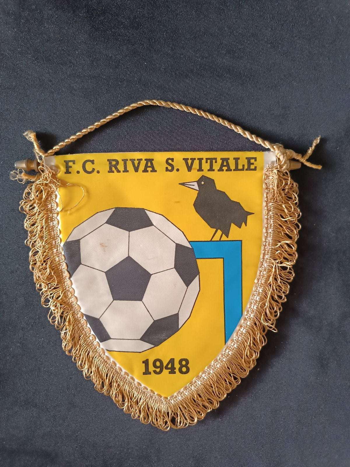 Gagliardetto Pennant F.C. Riva S. Vitale 1948 Svizzera Vintage
