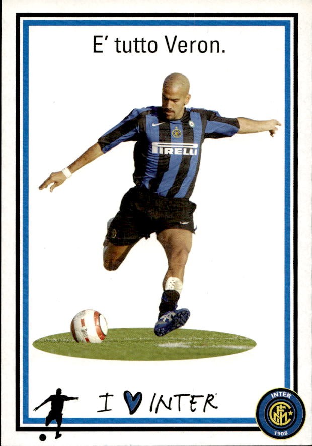 Cartolina calcio calciatore Inter Jos� Marcelo Ferreira con autografo stampato