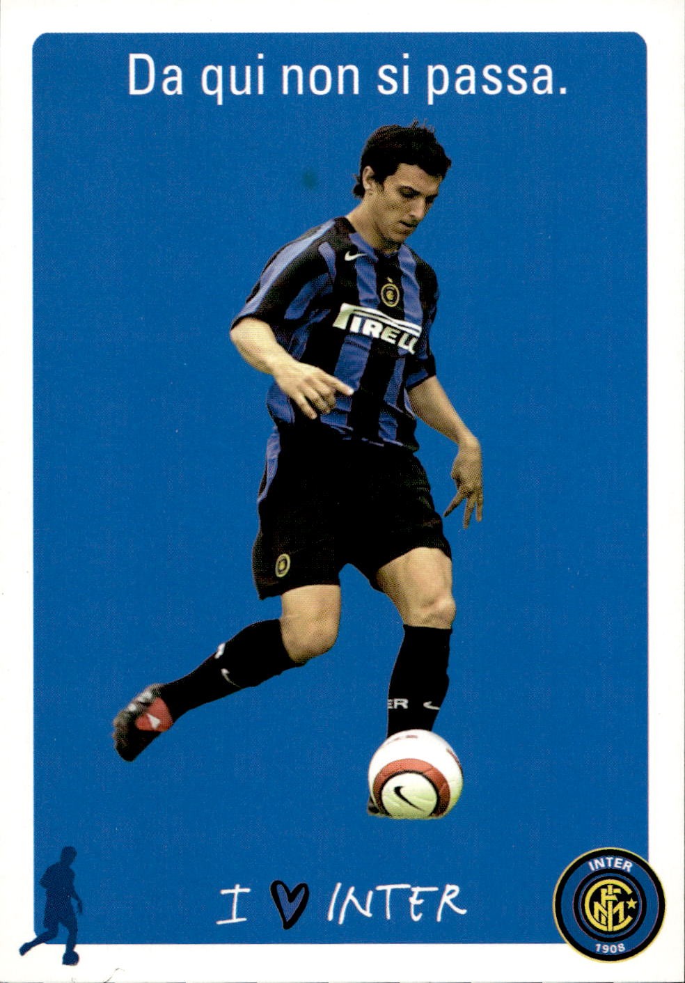 cartolina calciatori Inter Burdisso Da qui non...