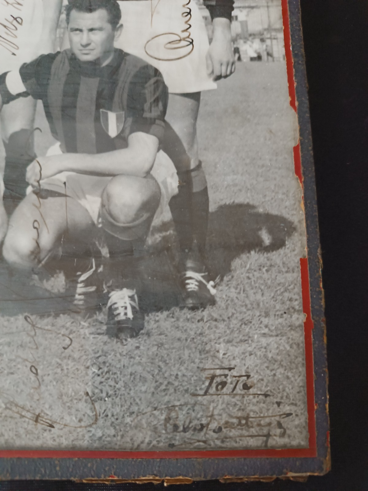 fotografia con vetro AUTOGRAFATA MILAN anni 50 -
